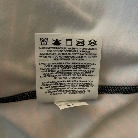 NIKE Pro Dri-Fit 1/4 Zipper Geometric Print Mock Neck Long Sleeve Size Small - Picture 9 of 9